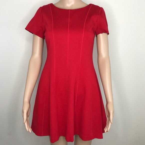 Banana Republic Dresses & Skirts - Banana republic red stretch flare dress size 4